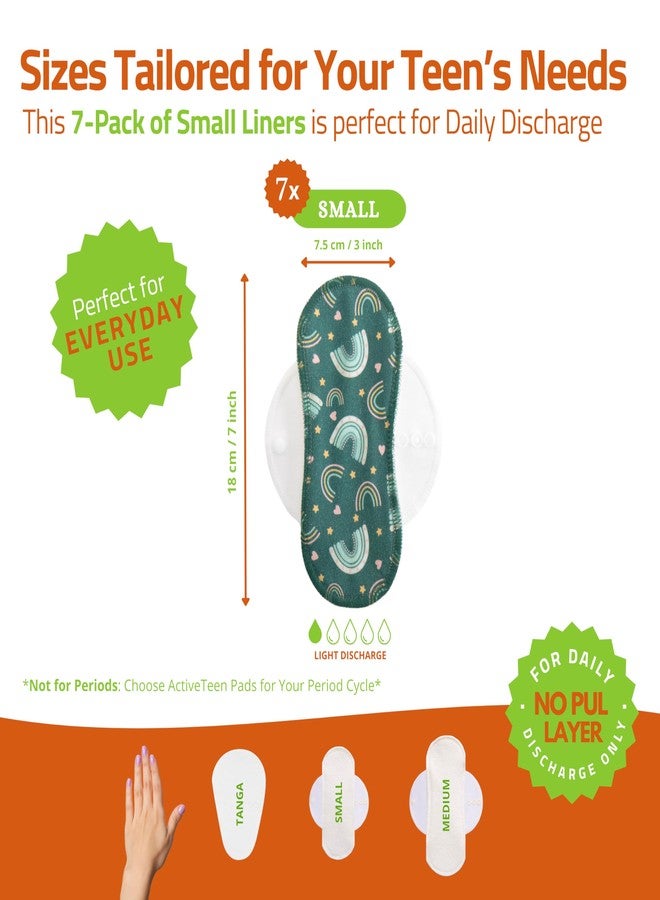 Natissy Non-Slip, Organic Cotton Reusable Panty Liners for Teen Girls (Small 7-Pack) - 100% Breathable & High-Temp Washable Cloth Panty Liners for Vaginal Discharge - Gentle on Skin, Stay Fresh & Dry Daily - Image 3